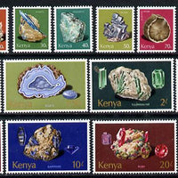 Kenya 1977 Minerals complete set of 15 values mounted mint, SG 107-21