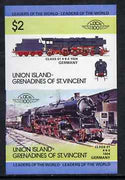 St Vincent - Union Island $2 Locomotive class 01 (4-6-2) se-tenant proof pair as issued but imperforate unmounted mint
