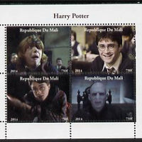 Mali 2014 Harry Potter perf sheetlet containing 4 values unmounted mint. Note this item is privately produced and is offered purely on its thematic appeal