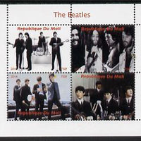 Mali 2014 The Beatles #1 perf sheetlet containing 4 values unmounted mint. Note this item is privately produced and is offered purely on its thematic appeal