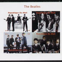 Mali 2014 The Beatles #1 imperf sheetlet containing 4 values unmounted mint. Note this item is privately produced and is offered purely on its thematic appeal, it has no postal validity