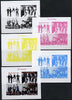 Mali 2014 The Beatles #1 sheetlet containing 4 values - the set of 5 imperf progressive proofs comprising the 4 individual colours plus all 4-colour composite, unmounted mint