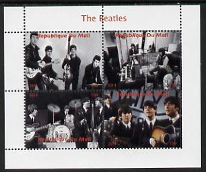 Mali 2014 The Beatles #2 perf sheetlet containing 4 values unmounted mint. Note this item is privately produced and is offered purely on its thematic appeal