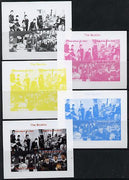 Mali 2014 The Beatles #2 sheetlet containing 4 values - the set of 5 imperf progressive proofs comprising the 4 individual colours plus all 4-colour composite, unmounted mint