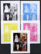 Mali 2014 Princess Diana sheetlet containing four values - the set of 5 imperf progressive proofs comprising the 4 individual colours plus all 4-colour composite, unmounted mint