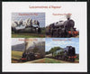 Mali 2014 Steam Locomotives #1 imperf sheetlet containing 4 values unmounted mint. Note this item is privately produced and is offered purely on its thematic appeal, it has no postal validity