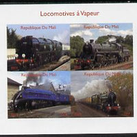 Mali 2014 Steam Locomotives #2 imperf sheetlet containing 4 values unmounted mint. Note this item is privately produced and is offered purely on its thematic appeal, it has no postal validity