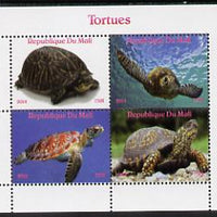 Mali 2014 Turtles perf sheetlet containing 4 values unmounted mint. Note this item is privately produced and is offered purely on its thematic appeal