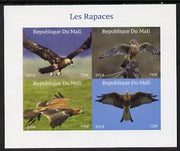 Mali 2014 Birds of Prey imperf sheetlet containing 4 values unmounted mint. Note this item is privately produced and is offered purely on its thematic appeal, it has no postal validity
