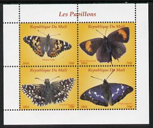 Mali 2014 Butterflies #2 perf sheetlet containing 4 values unmounted mint. Note this item is privately produced and is offered purely on its thematic appeal