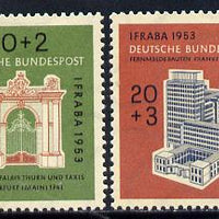 Germany - West 1953 International Philatelic Exhibition set of 2 unmounted mint SG 1097-98