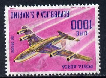 San Marino 1963-65 Boeing 707 1,000L unmounted mint SG 742