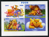 Chad 2014 Walt Disney's Pooh imperf sheetlet containing 4 values unmounted mint. Note this item is privately produced and is offered purely on its thematic appeal. .