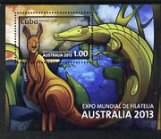 Cuba 2013 Australia Expo imperf m/sheetunmounted mint