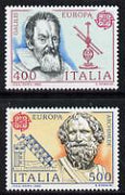 Italy 1983 Europa (Galileo & Archimedes) set of 2 unmounted mint SG 1800-01