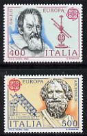 Italy 1983 Europa (Galileo & Archimedes) set of 2 unmounted mint SG 1800-01