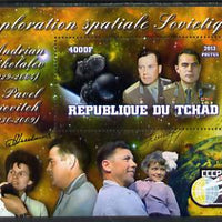 Chad 2013 Soviet Space Exploration - Andriyan Nikolayev & Pavel Popovich perf deluxe containing one value unmounted mint