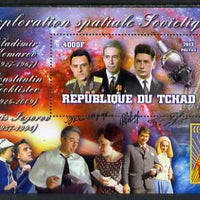 Chad 2013 Soviet Space Exploration - Voskhod 1 perf deluxe containing one value unmounted mint