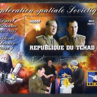 Chad 2013 Soviet Space Exploration - Voskhod 2 perf deluxe containing one value unmounted mint