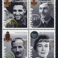 Australia 1995 WW2 War Heroes - 1st issue set of 4 unmounted mint SG 1521a