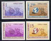 Albania 1962 World Cup Football Championships imperf set of 4 unmounted mint, Mi 678-81