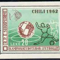 Albania 1962 World Cup Football Championships perf m/sheet unmounted mint, SG MS 715a, Mi BL 11