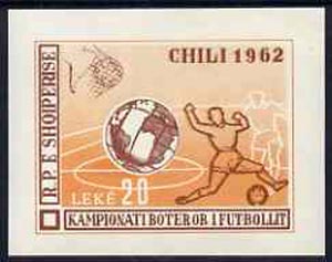 Albania 1962 World Cup Football Championships imperf m/sheet unmounted mint, Mi BL 12