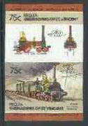 St Vincent - Bequia 1984 Locomotives #2 (Leaders of the World) 75c (4-4-2 Borsig) imperf se-tenant pair unmounted mint*