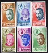 Togo 1969 Human Rights set of 6 imperf from limited printing unmounted mint as SG 628-33
