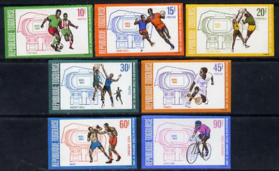 Togo 1969 Inauguration of Sports Stadium set of 7 imperf from limited printing unmounted mint as SG 636-42