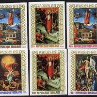 Togo 1971 Easter - Paintings set of 6 imperf from limited printing unmounted mint as SG 804-9