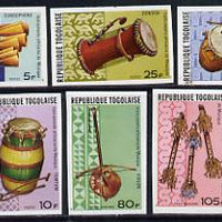 Togo 1977 Musical Instruments set of 6 imperf from limited printing unmounted mint as SG 1185-90