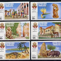 Togo 1971 Tourism set of 6 imperf from limited printing unmounted mint as SG 821-6