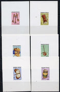 Togo 1977 Musical Instruments set of 6 individual imperf deluxe sheets unmounted mint as SG 1185-90
