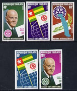 Togo 1972 Rotary International set of 5 imperf from limited printing unmounted mint as SG 899-903