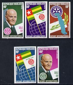 Togo 1972 Rotary International set of 5 imperf from limited printing unmounted mint as SG 899-903