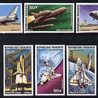 Togo 1977 Space Shuttle set of 6 imperf from limited printing unmounted mint as SG 1233-38