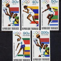 Togo 1972 Olympic Games, Munich set of 5 imperf from limited printing unmounted mint as SG 887-91
