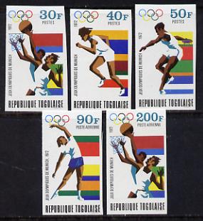 Togo 1972 Olympic Games, Munich set of 5 imperf from limited printing unmounted mint as SG 887-91