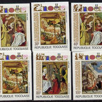 Togo 1972 Christmas (Religious Paintings) set of 6 imperf from limited printing unmounted mint as SG 915-20