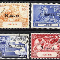 Aden 1949 KG6 75th Anniversary of Universal Postal Union set of 4 cds used, SG32-35