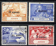 Aden 1949 KG6 75th Anniversary of Universal Postal Union set of 4 cds used, SG32-35