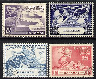 Bahamas 1949 KG6 75th Anniversary of Universal Postal Union set of 4 cds used, SG 196-9