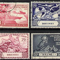 Brunei 1949 KG6 75th Anniversary of Universal Postal Union set of 4 cds used, SG96-99