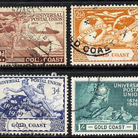 Gold Coast 1949 KG6 75th Anniversary of Universal Postal Union set of 4 cds usedt, SG149-52