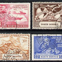 North Borneo 1949 KG6 75th Anniversary of Universal Postal Union set of 4 cds used, SG 352-55