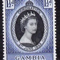 Gambia 1953 Coronation 1.5d unmounted mint SG 170