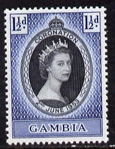 Gambia 1953 Coronation 1.5d unmounted mint SG 170