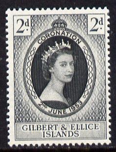 Gilbert & Ellice Islands 1953 Coronation 2d unmounted mint SG 63