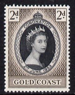 Gold Coast 1953 Coronation 2d unmounted mint SG 165